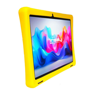 LINSAY® 10.1 Octa Core 128Gb Android 15 Tablet Kids Yellow Led