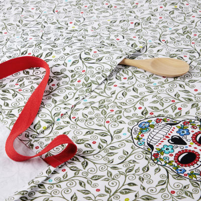Fiesta Skull and Vine Apron