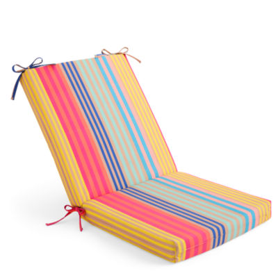 Outdoor Oasis Multistripe Print Fade Resistant Patio Chair Cushion