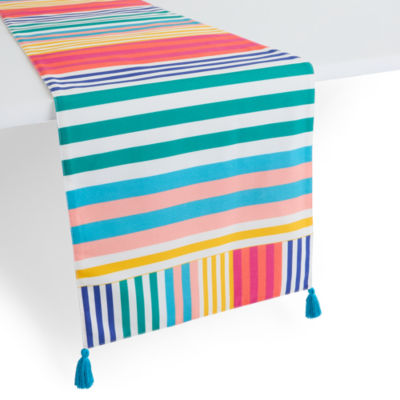 Outdoor Oasis Multistripe Table Runner