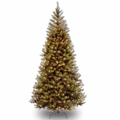 National Tree Co. Aspen Spruce Hinged 7 1/2 Foot Pre-Lit Spruce Christmas Tree