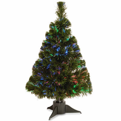 National Tree Co. 2 Foot Fiber Optic Ice PreLit Christmas Tree, Color Green JCPenney