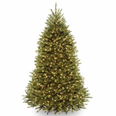 National Tree Co. Dunhill Fir Hinged / Foot Pre-Lit Fir Christmas Tree