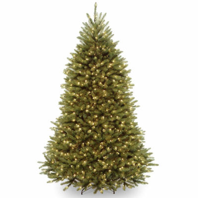 National Tree Co. Dunhill Fir Hinged 6 1/2 Foot Pre-Lit Fir Christmas Tree