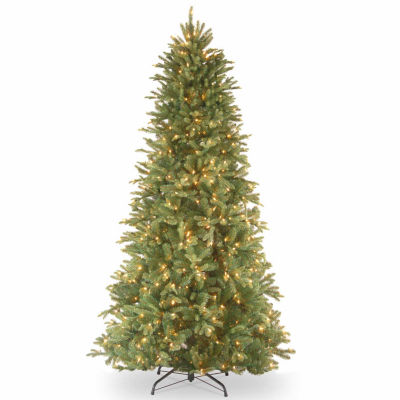 National Tree Co. Tiffany Fir Slim 7 1/2 Foot Pre-Lit Fir Christmas Tree