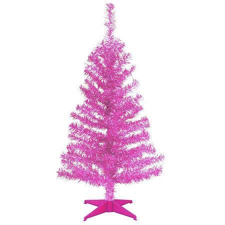 National Tree Co. Pink Tinsel 3 Foot Christmas Tree, One Size, Pink