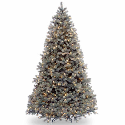 National Tree Co. 7 1/2 Foot Fir PreLit Flocked Christmas Tree, Color Blue JCPenney