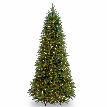 National Tree Co. Jersey Fraser Fir Slim 9 Foot Pre-Lit Fir Christmas Tree, One Size, Green