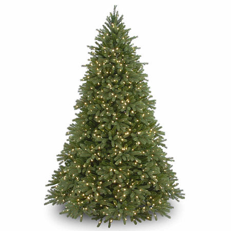 National Tree Co. Jersey Fraser Fir Hinged 9 Foot Pre-Lit Fir Christmas Tree, One Size, Green