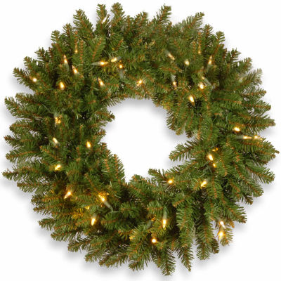 National Tree Co. Kingswood Fir Indoor Outdoor Christmas Wreath, Color ...