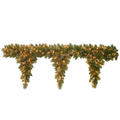 National Tree Co. Glittery Bristle Pine Indoor Outdoor Christmas Garland