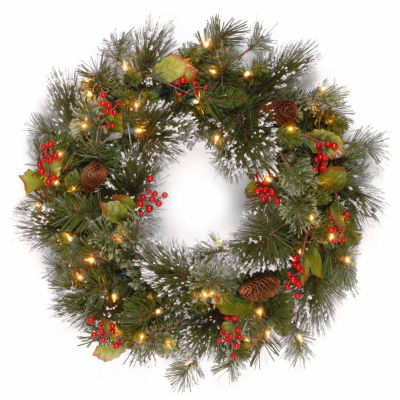 National Tree Co. Berries And Pinecones Wintry Pine Indoor Outdoor Christmas Wreath