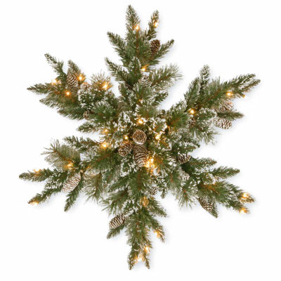 National Tree Co. Glittery Bristle Pine Christmas Yard Art