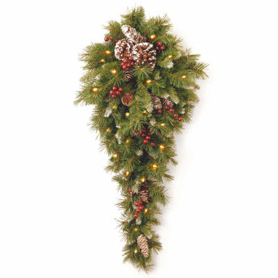 National Tree Co. Frosted Berry Teardrop Christmas Yard Art