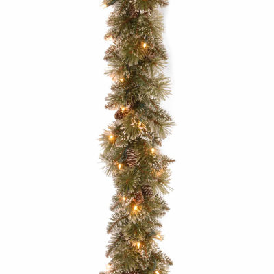 National Tree Co. Glittery Bristle Pine Indoor Outdoor Christmas Garland