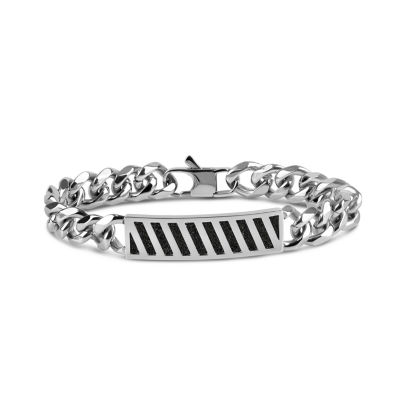 Mens Stainless Steel Solid Id Bracelet