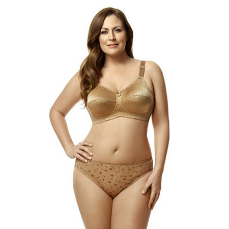 Elila Leopard Lace Softcup Full Coverage Bra - 1203, Ddd, Brown