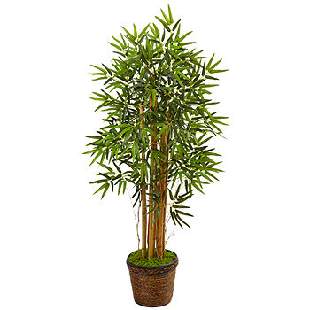4.5 Bamboo Artificial Tree in Coiled Rope Planter