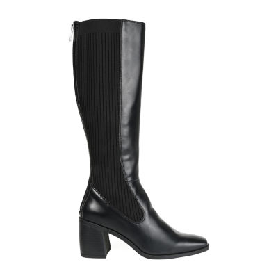 Journee Collection Womens Winny Stacked Heel Dress Boots