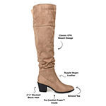 Journee Collection Womens Zivia Over the Knee Boots Stacked Heel
