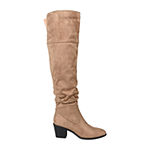 Journee Collection Womens Zivia Stacked Heel Over the Knee Boots