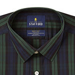 Stafford Slim Smart Tech Mens Long Sleeve Wrinkle Free Stretch Moisture Wicking Dress Shirt