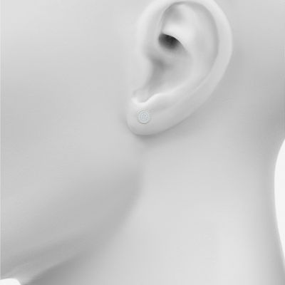 1/2 CT. T.W. Mined White Diamond 10K Gold 10.5mm Stud Earrings