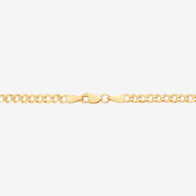 Made in Italy 14K Gold 8 1/2 Inch Solid Curb Chain Bracelet