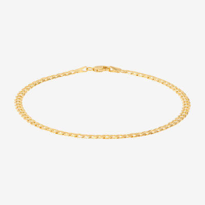 Made in Italy 14K Gold 8 1/2 Inch Solid Curb Chain Bracelet