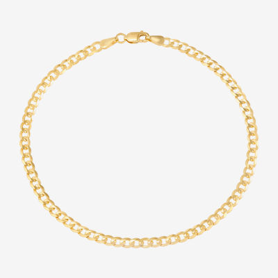 Made in Italy 14K Gold 8 1/2 Inch Solid Curb Chain Bracelet