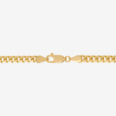 Made in Italy 14K Gold 8 1/2 Inch Solid Curb Chain Bracelet