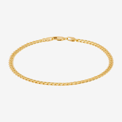 Made in Italy 14K Gold 8 1/2 Inch Solid Curb Chain Bracelet