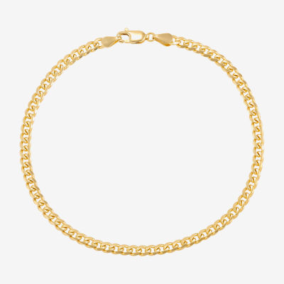 Made in Italy 14K Gold 8 1/2 Inch Solid Curb Chain Bracelet