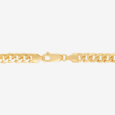 Made in Italy 14K Gold 8 1/2 Inch Solid Curb Chain Bracelet