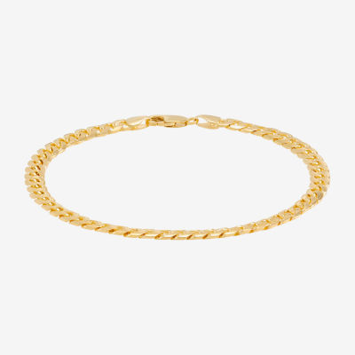 Made in Italy 14K Gold 8 1/2 Inch Solid Curb Chain Bracelet