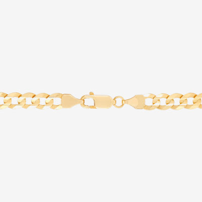 Made in Italy 14K Gold 8 1/2 Inch Solid Curb Chain Bracelet