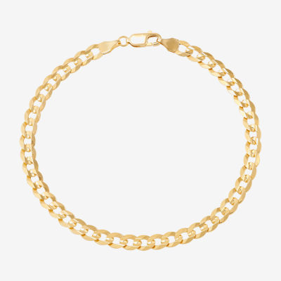 Made in Italy 14K Gold 8 1/2 Inch Solid Curb Chain Bracelet