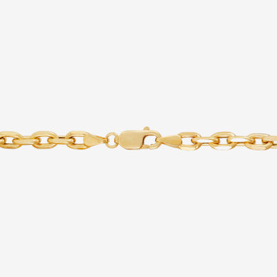 Made in Italy 14K Gold 8 1/2 Inch Solid Link Chain Bracelet