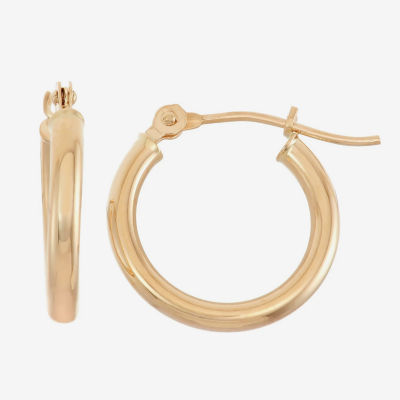 14K Gold 15mm Hoop Earrings