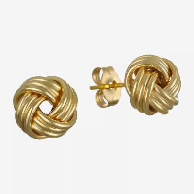 Made in Italy 14K Gold 9mm Knot Stud Earrings