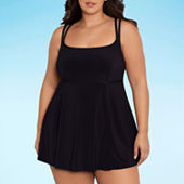 Liz Claiborne Womens Swim Dress Plus, Color: Black - JCPenney