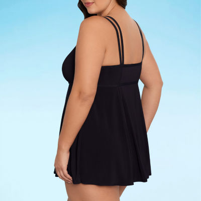 Sonnet Shores Womens Swim Dress Plus