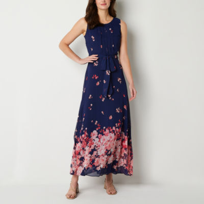 R & K Originals Womens Sleeveless Floral Maxi Dress