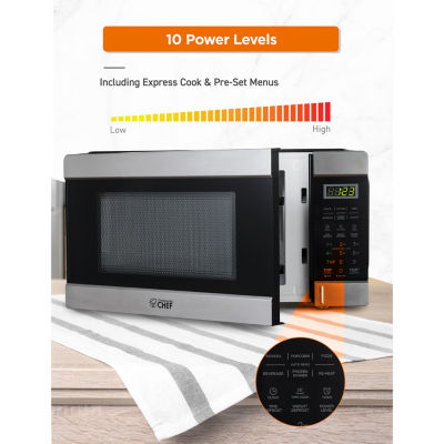 Commercial Chef 1.1-Cu. Ft. Countertop Microwave - Stainless Steel Front
