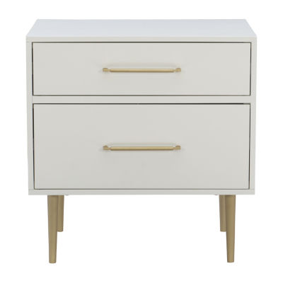 Gipsy Bedroom Collection 2-Drawer Nightstand, Color: White Gld - JCPenney