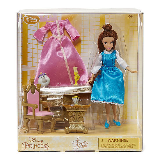 Disney Collection 10pc Belle Small Doll Set Beauty and the Beast Belle Princess Toy Playset