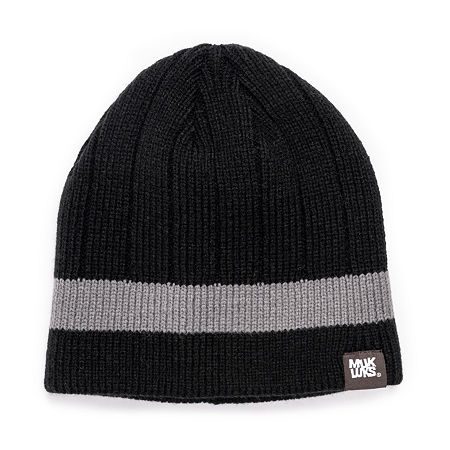 Muk Luks Mens Beanie, One Size, Black