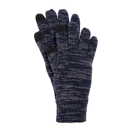 Muk Luks 1 Pair Cold Weather Gloves, One Size, Blue