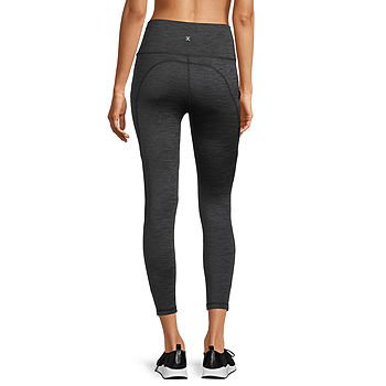Sports Illustrated Womens Mid Rise Seamless Moisture Wicking 7/8 Ankle  Leggings, Color: Arctic Gray - JCPenney