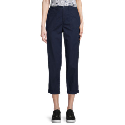 Liz Claiborne Cargo Mid Rise Cropped Pants - JCPenney